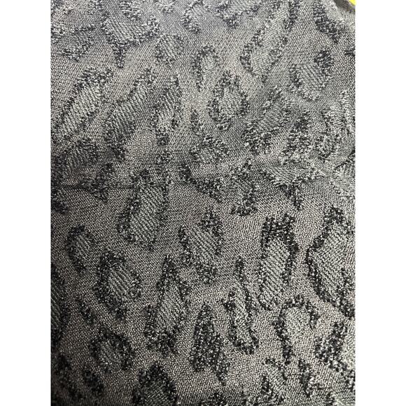 Free People Black Chenille Cheetah Print Mini A Line Skirt Size Medium 8 10 - Picture 4 of 6